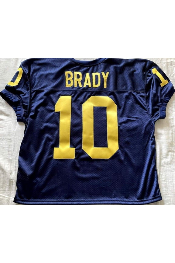 Tom Brady Michigan Wolverines navy blue wide cut jersey NEW