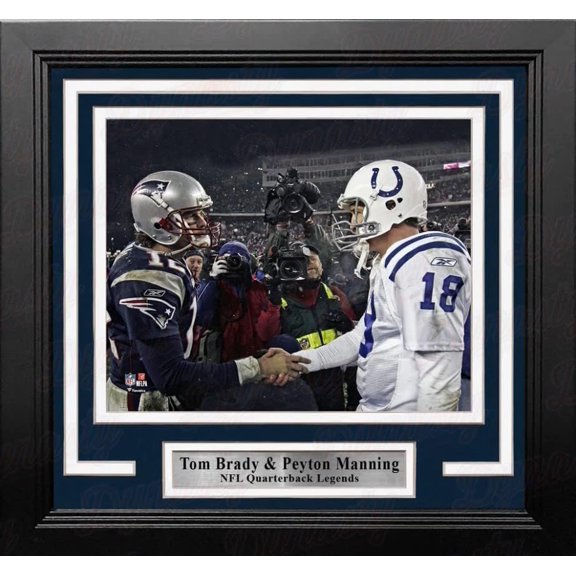 Tom Brady & Peyton Manning 8" x 10" Quarterback Legends Framed Football Photo