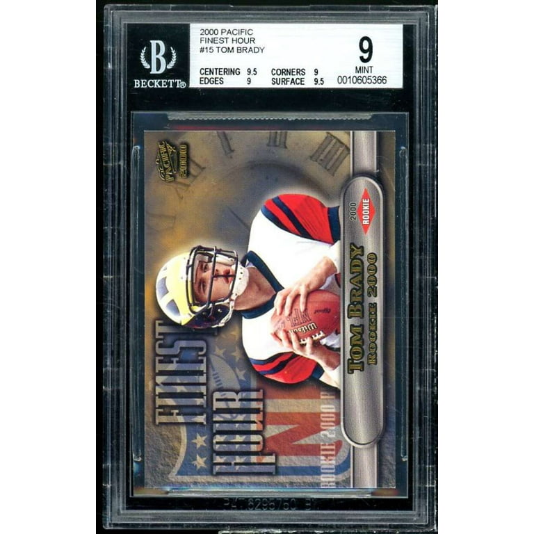Tom Brady Rookie Card 2000 Pacific Finest Hour #15 BGS