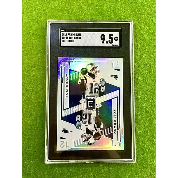 Tom Brady SGC 9.5 SILVER PRIZM CARD PATRIOTS SP 2019 Elite Deck TOM BRADY POP 4