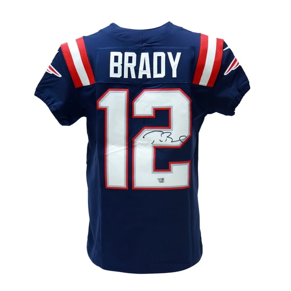 Tom Brady Signed New England Patriots Navy Elite Jersey Authentic Hand-Signed Autograph by Frameworth Sports Marketing Premium Sports Memorabilia Hand-Signed by the Athlete Authentic Memorabilia
