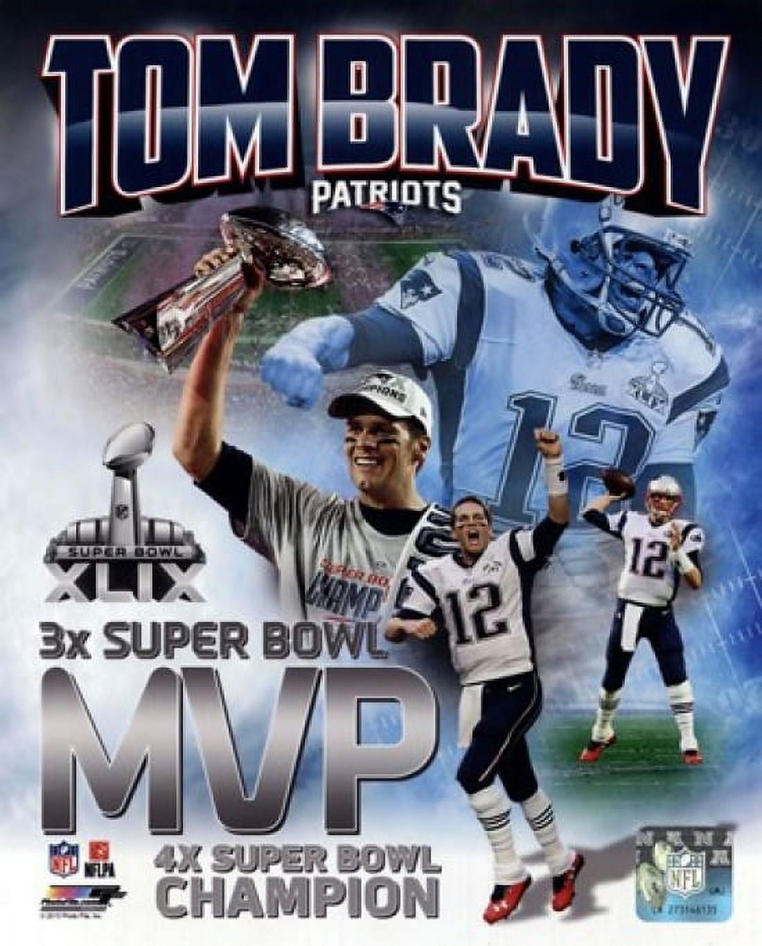 Tom Brady Super Bowl XLIX MVP Portrait Plus Sports Photo Walmart