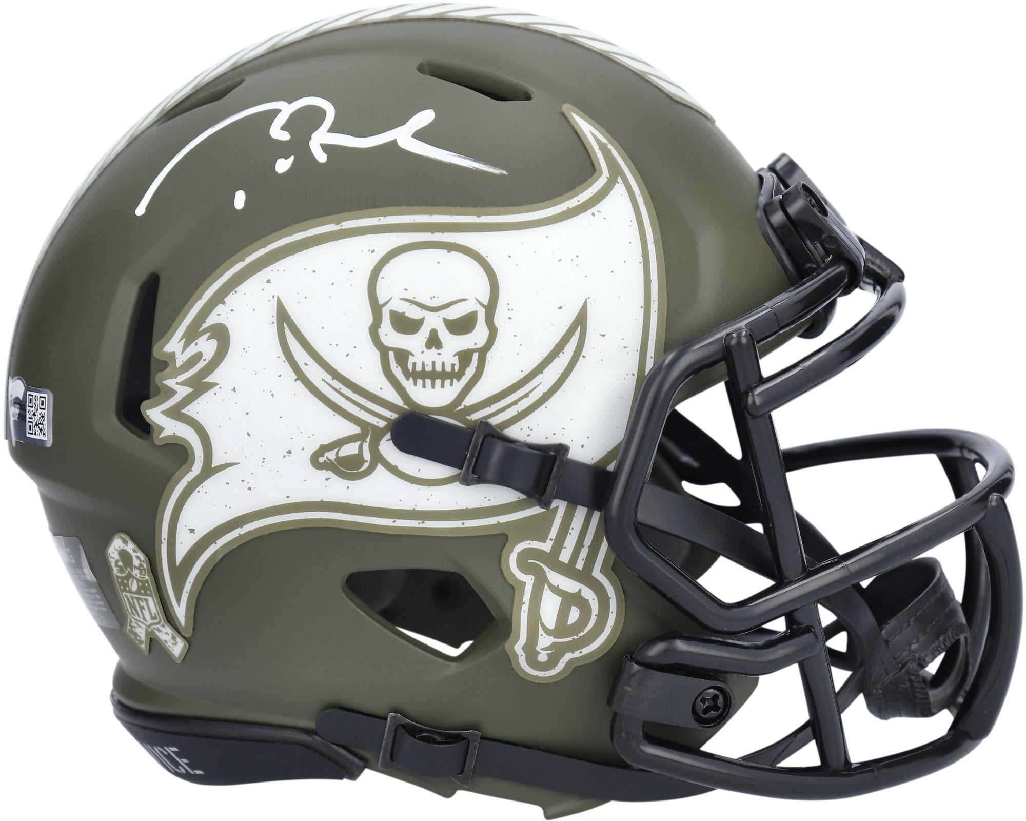 Tom Brady Tampa Bay Buccaneers Autographed Riddell 2022 Salute To Service Speed Mini Helmet - Fanatics Authentic Certified