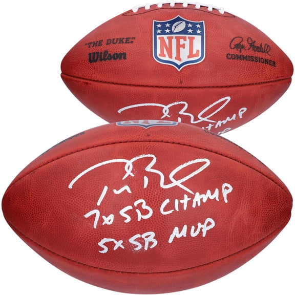 Tom Brady Tampa Bay Buccaneers Autographed Wilson Duke Full Color Football with "7x SB Champ" and "5x SB MVP" Inscriptions - Fanatics Authentic Certified