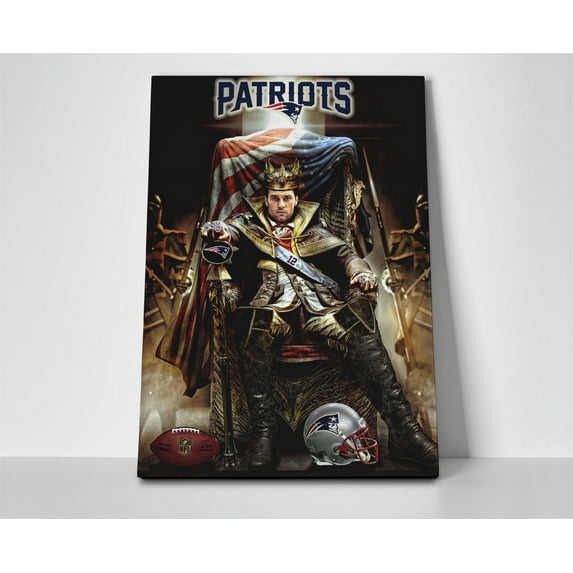 Tom Brady Throne Poster or Wrapped Canvas