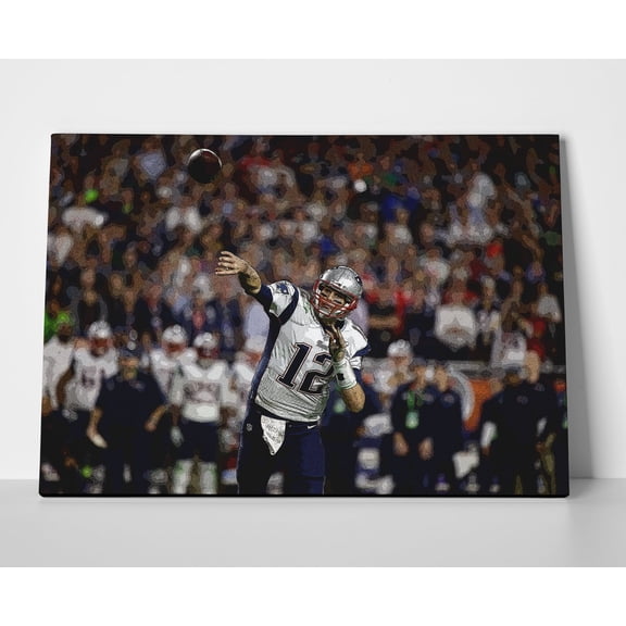 Tom Brady Throw Poster or Wrapped Canvas
