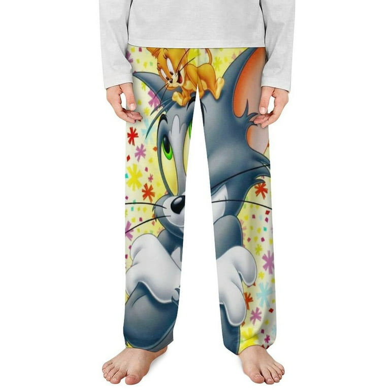Tom Cat Jerry Pajamas for Boys Girls Cute Cartoon Print Kawaii