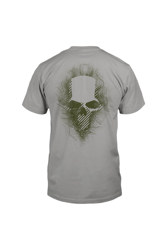 Breakpoint Ghosts Map Men's Gamer Pocket T-Shirt (Medium, Lead)