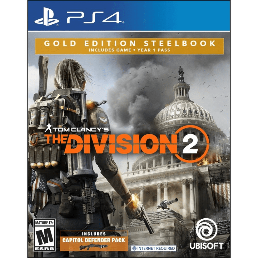 svinge husmor Svig Tom Clancy's The Division 2 Gold Steelbook Edition, Ubisoft, PlayStation 4,  887256036515 - Walmart.com