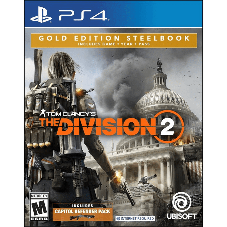 legemliggøre civile Entreprenør Tom Clancy's The Division 2 Gold Steelbook Edition, Ubisoft, PlayStation 4,  887256036515 - Walmart.com