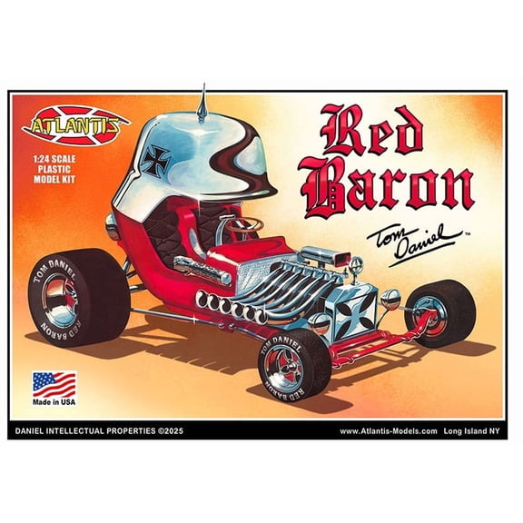 Tom Daniel - 1:24 Scale Model Kit - Red Baron Show Car w/Trading Card