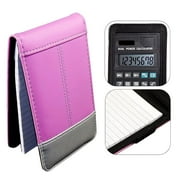 Tom David Lewis 6"x 3.5" Compact Jotter Note Pad - Calculator, Pen, Sticky Notes - Pink