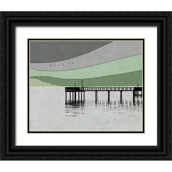 Tom, Ella 24x20 Black Ornate Wood Framed with Double Matting Museum Art Print Titled - New Dock