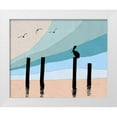 thumbnail image 1 of Tom, Ella 32x26 White Modern Wood Framed Museum Art Print Titled - Pelican Post I, 1 of 4