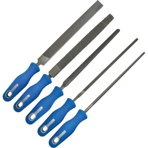 Tom Fteira EMSET5 Chrominox-Coated Engineer's File and Rasp - 8-Inch 5-Piece Set