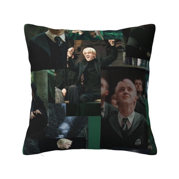Tom Felton draco malfoy Throw Pillow Case Pillowcase Shell for Couch Sofa Home Decoration 18"x18"