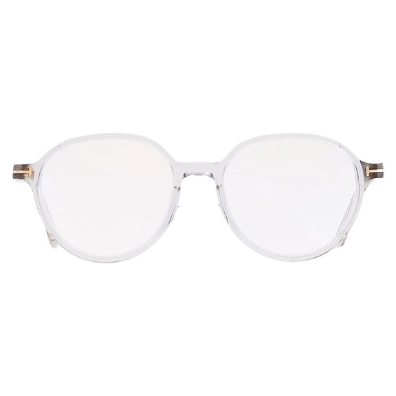 Tom Ford FT 5910-B Plastic Womens Oval Eyeglasses Transparent Grey 52mm Adult