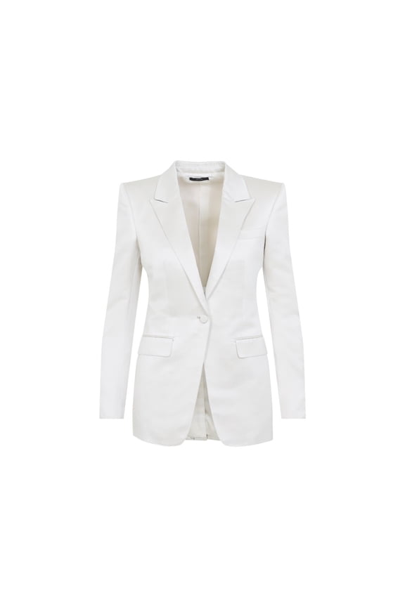 Chic Tailored Jacket In Cotton-Silk Blend (Women's)