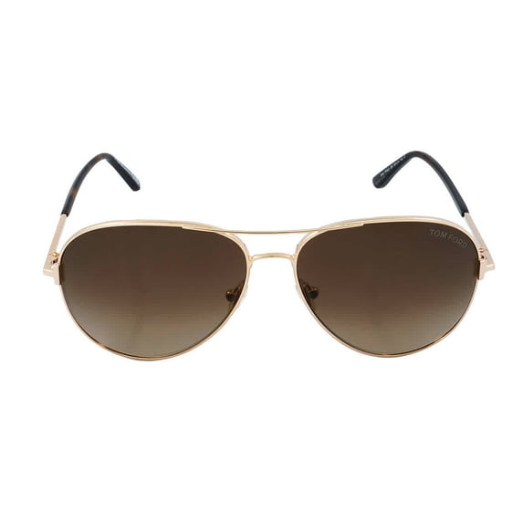 Tom Ford Clark TF 823 Metal Unisex Aviator Sunglasses Rose Gold 59mm Adult