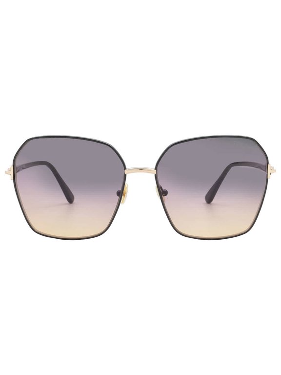 FT0839 62mm Square Sunglasses Women's