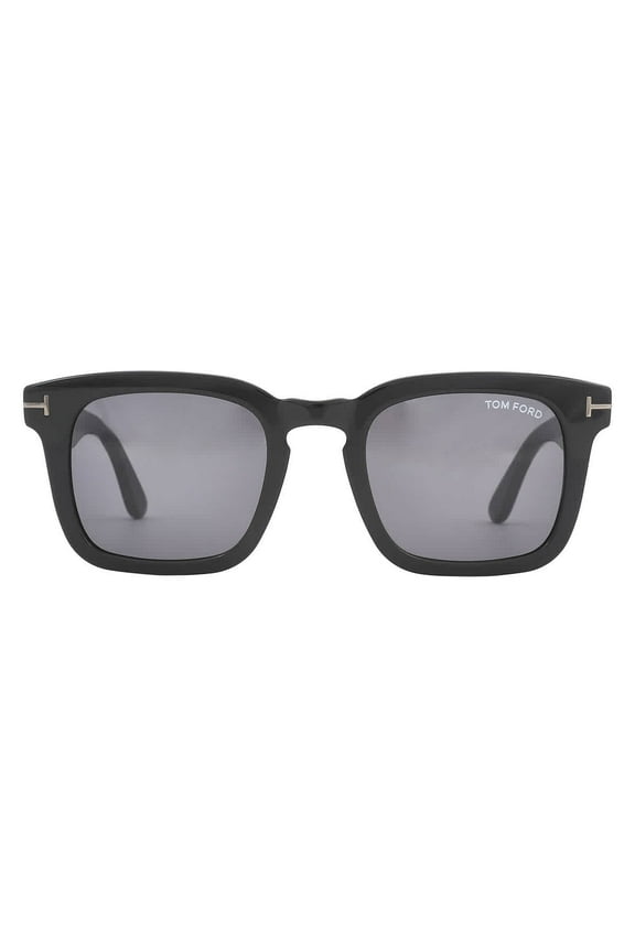Dax FT0751-N 01A Shiny Black Smoke Plastic 50 mm Men's Sunglasses