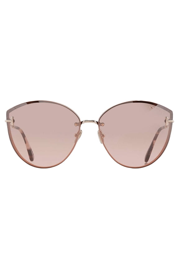 Evangeline Bordeaux Mirror Cat Eye Ladies Sunglasses FT1106 28U 63