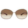 thumbnail image 1 of Tom Ford FT 0157 Metal Womens Round Sunglasses Gold 66mm Adult, 1 of 4