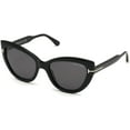 thumbnail image 1 of TOM FORD ANYA FT0762 01D Sunglasses Black Frame Gray Polarized Lenses 55mm, 1 of 4