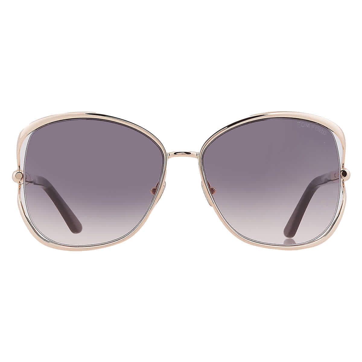 Tom Ford FT 1091 Metal Womens Butterfly Sunglasses Gold 62mm 