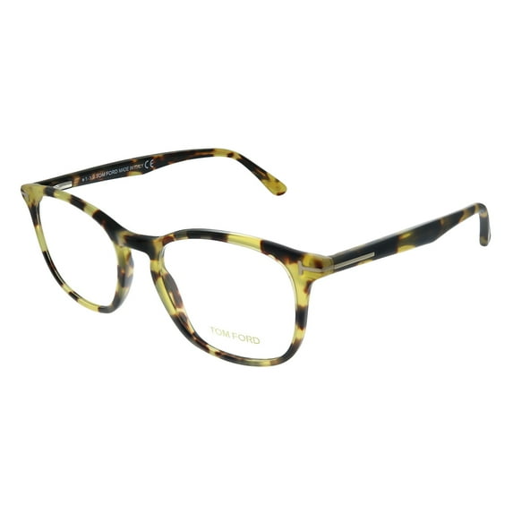 Tom Ford FT 5505 Plastic Unisex Square Eyeglasses Blonde Havana 52mm Adult