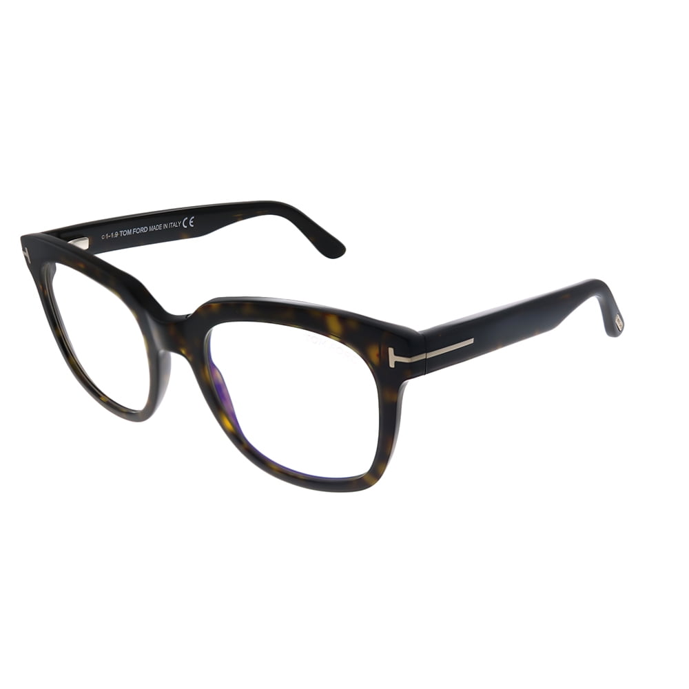 Tom Ford FT 5537 B Plastic Womens Square Eyeglasses Dark Havana