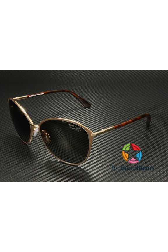 FT0320 28H Penelope Rose Gold Brown Polarized 59 mm Women's Sunglasses