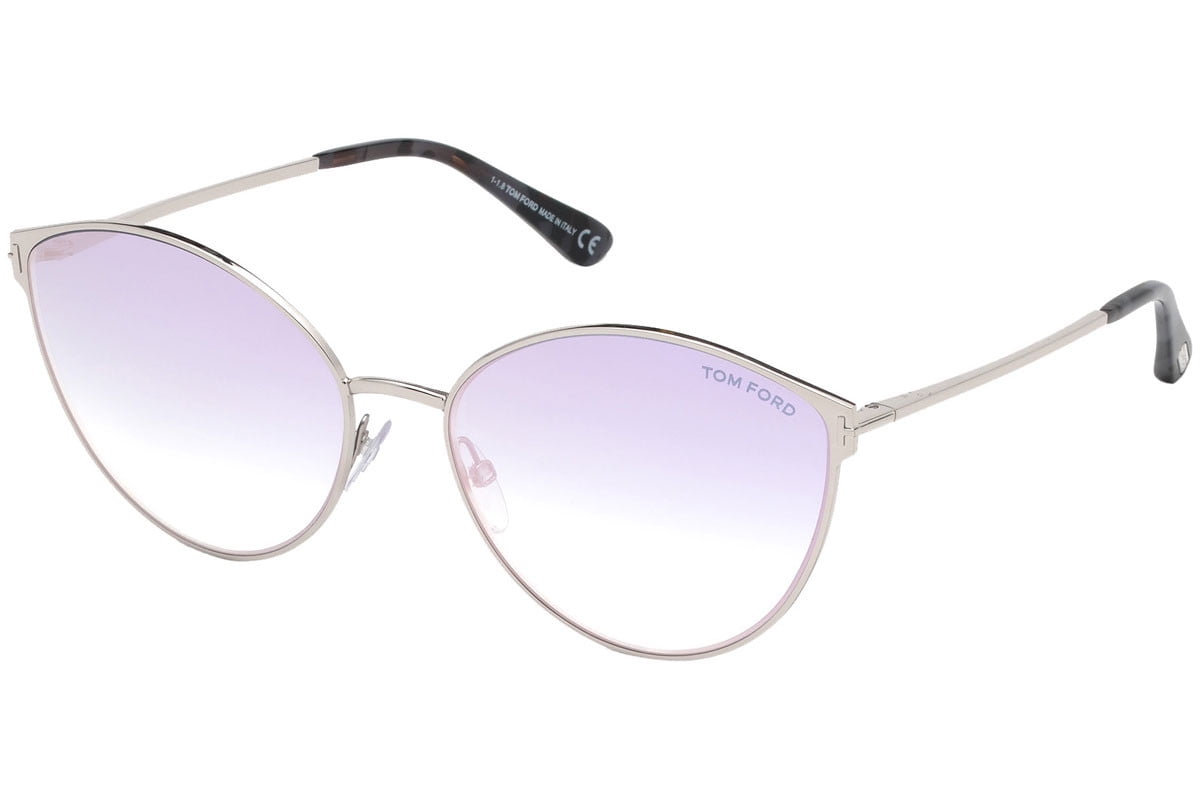 Tom Ford FT0654 16Z Silver Cat Eye Zeila Sunglasses for womens