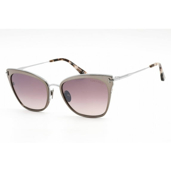 Tom Ford FT0843 12U Women's Shiny Dark Ruthenium Frame Sunglasses