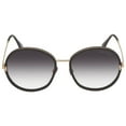 thumbnail image 1 of Tom Ford FT0946 01B Hunter 02 Shiny Black Grad Smoke 58 mm Women's Sunglasses, 1 of 6