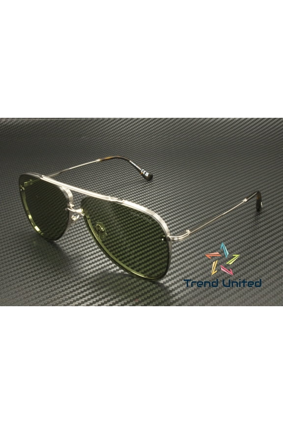 FT1071 14N Metal Shiny Light Ruthenium Green 62 mm Men's Sunglasses
