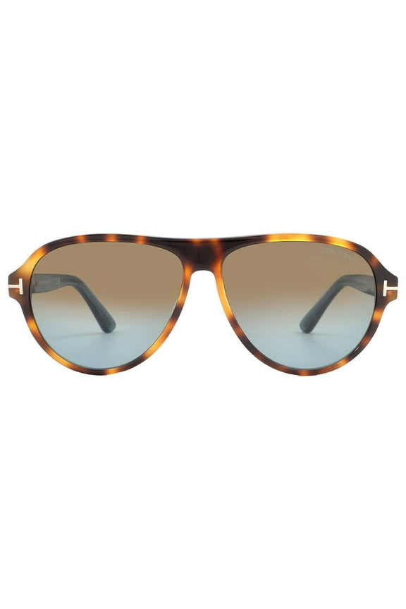 FT1080 53F Plastic Blonde Havana Gradient Brown 59 mm Men's Sunglasses