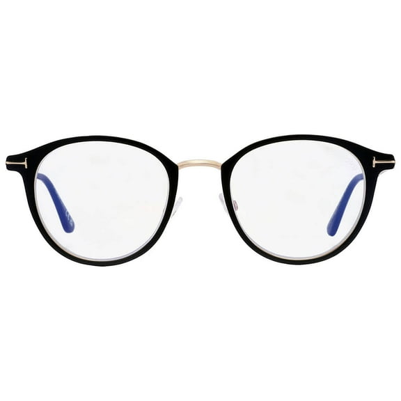Tom Ford FT5528-B 002 Matte Black Clear Lens Metal 49 mm Unisex Eyeglasses