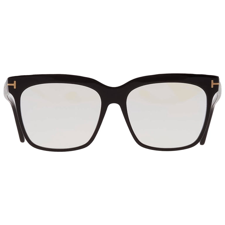 Tom Ford Women Eyeglasses Shiny Black Blue Block Square FT5768-B 001 BRAND NEW Tom Ford TF5768-B 001 Blue Control Glasses - US main image 4