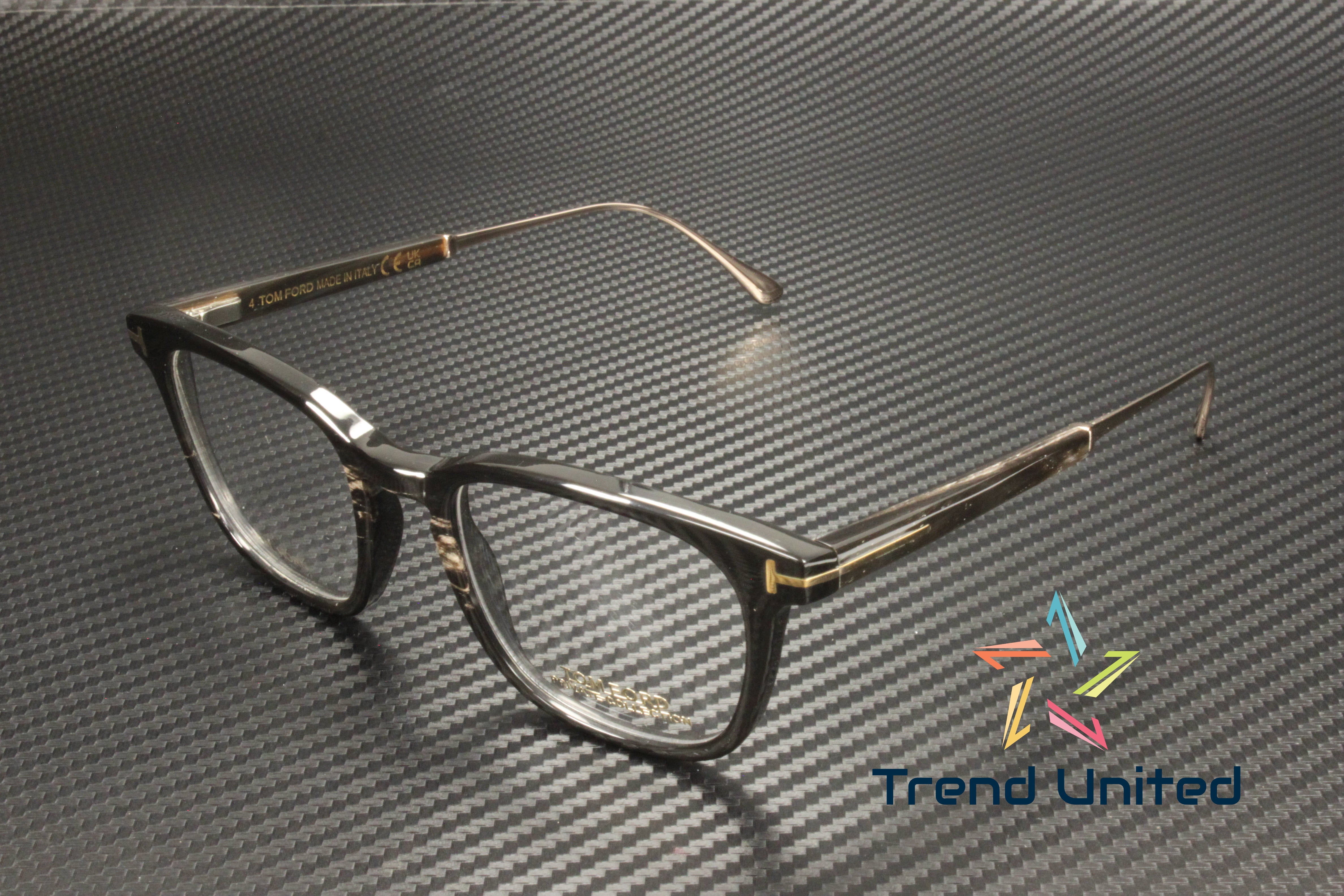Tom Ford FT5884 P 063 horn Black Horn 49 mm Men's Eyeglasses