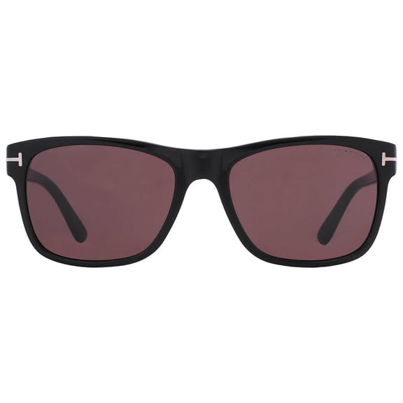 Tom Ford Giulio Black Plastic Square Brown Men's Sunglasses FT0698 01J 57