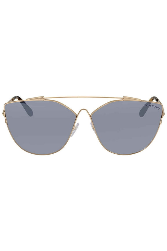 Jacquelyn Grey Mirror Cat Eye Sunglasses FT0563 28C