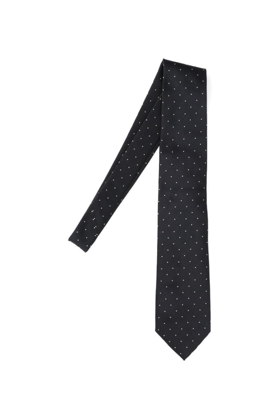 Men's Polka Dot Silk Ties Black