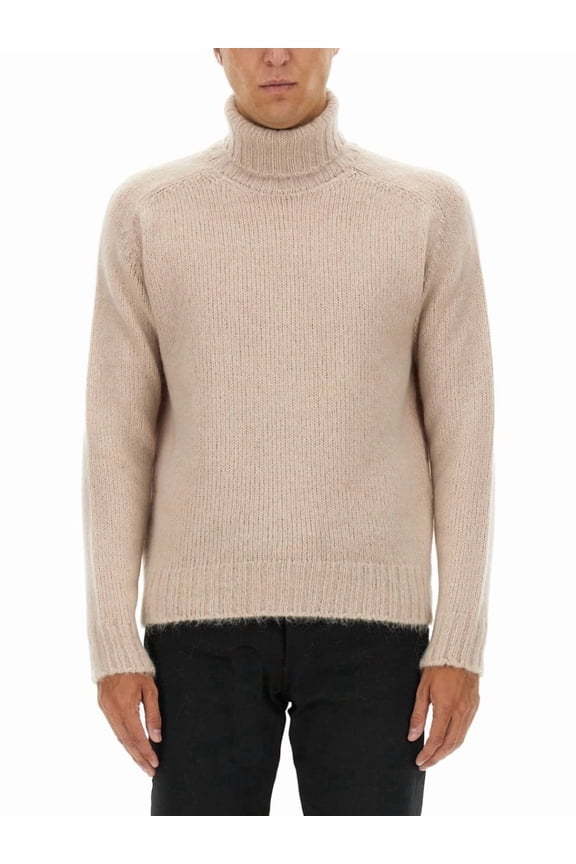 High Neck Mohair Blend Sweater (Men's)