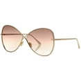 thumbnail image 1 of Tom Ford Nickie TF 842 Metal Womens Butterfly Sunglasses Rose Gold 66mm Adult, 1 of 3