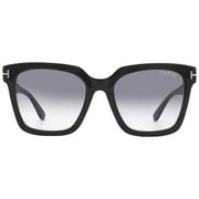 Tom Ford Selby Black Acetate Square Grey Gradient Womens Sunglasses FT0952 01B 55