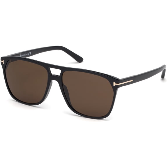 TOM FORD Shelton FT0679 01E Sunglasses Black Frame Brown Lenses 59mm