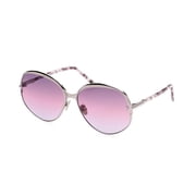 Tom Ford FT0913 14Z 60mm Round Sunglasses Womens Ruthenium