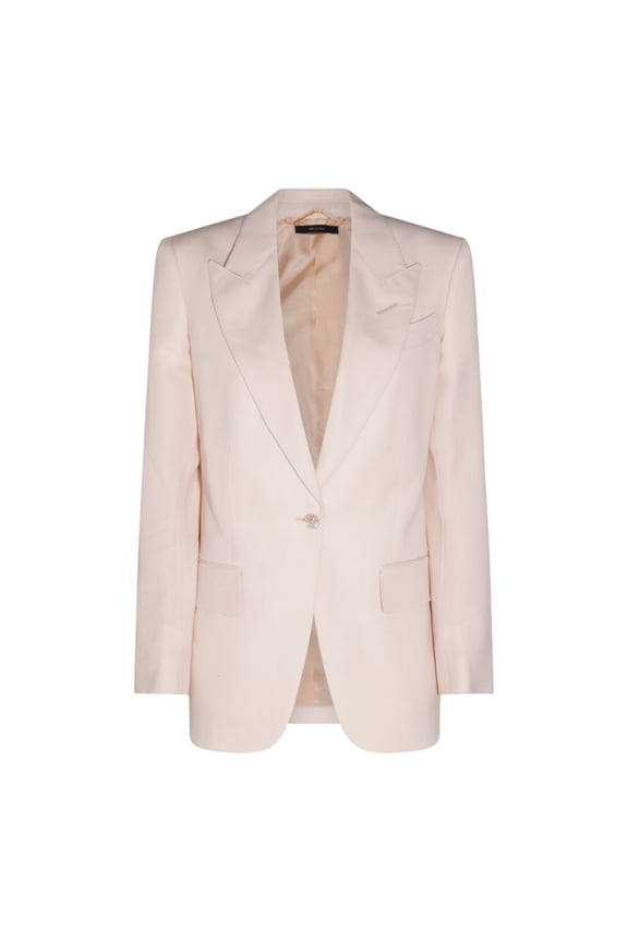 Tailored Blazer With Notch Lapel And Structured Shoulders (Women's)