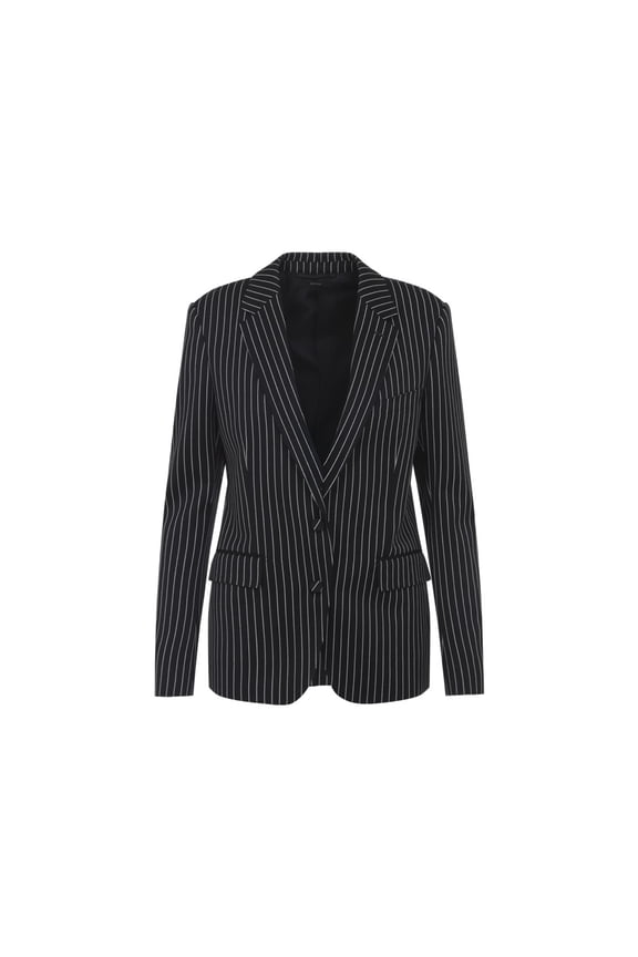 Tailored Pinstripe Jacket With Structured Fit (Women's)